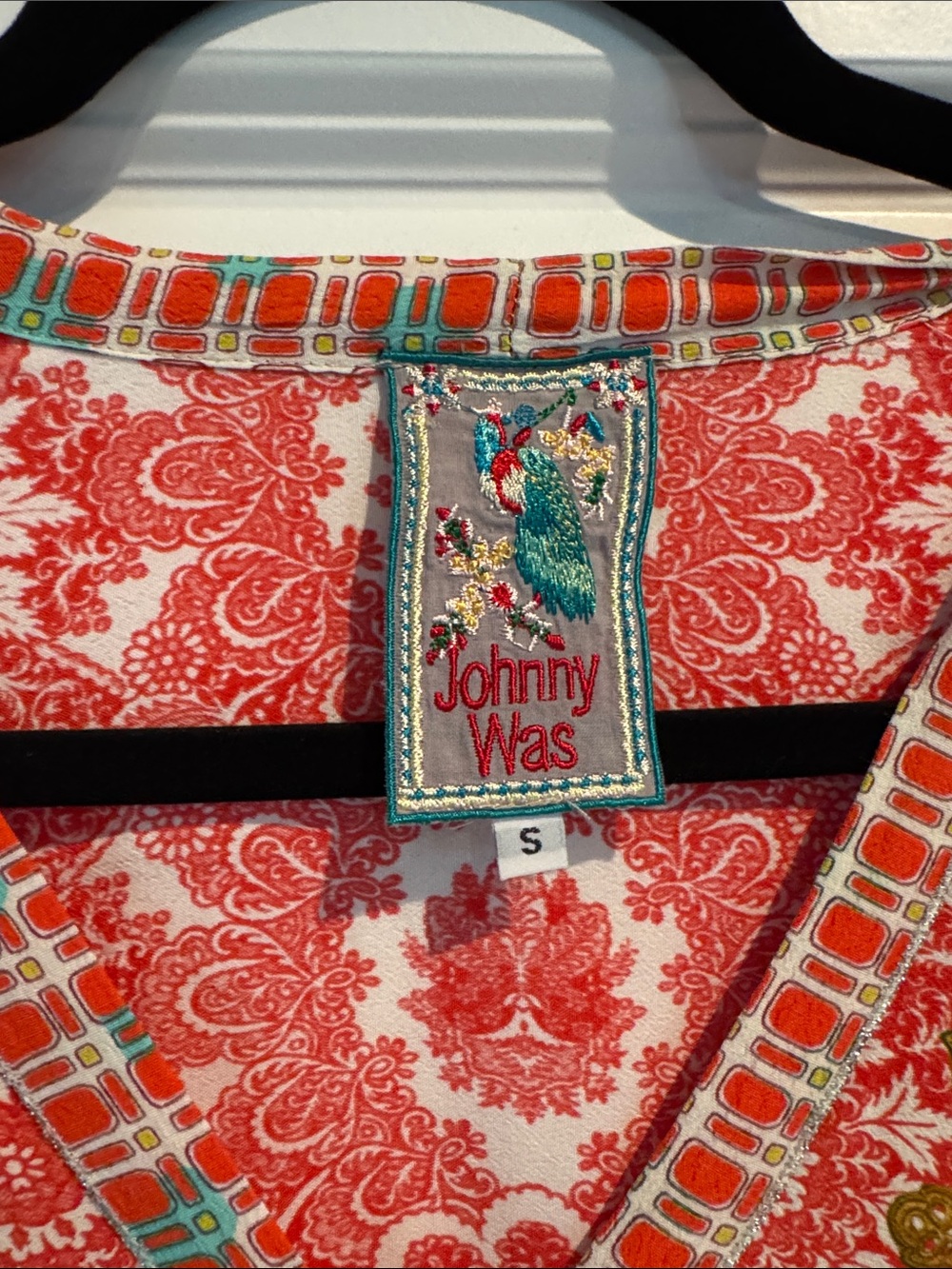 Johnny Was Red Multi-Pattern Boho Dress - Picture 2 of 2